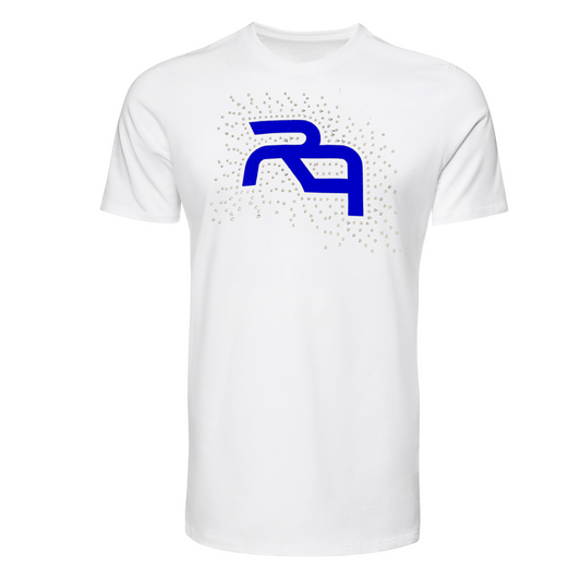 Rhinestone & Glitter Vinyl RA Shirt  - White