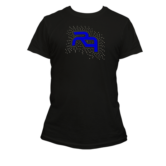 Rhinestone & Glitter Vinyl RA Shirt  - Black